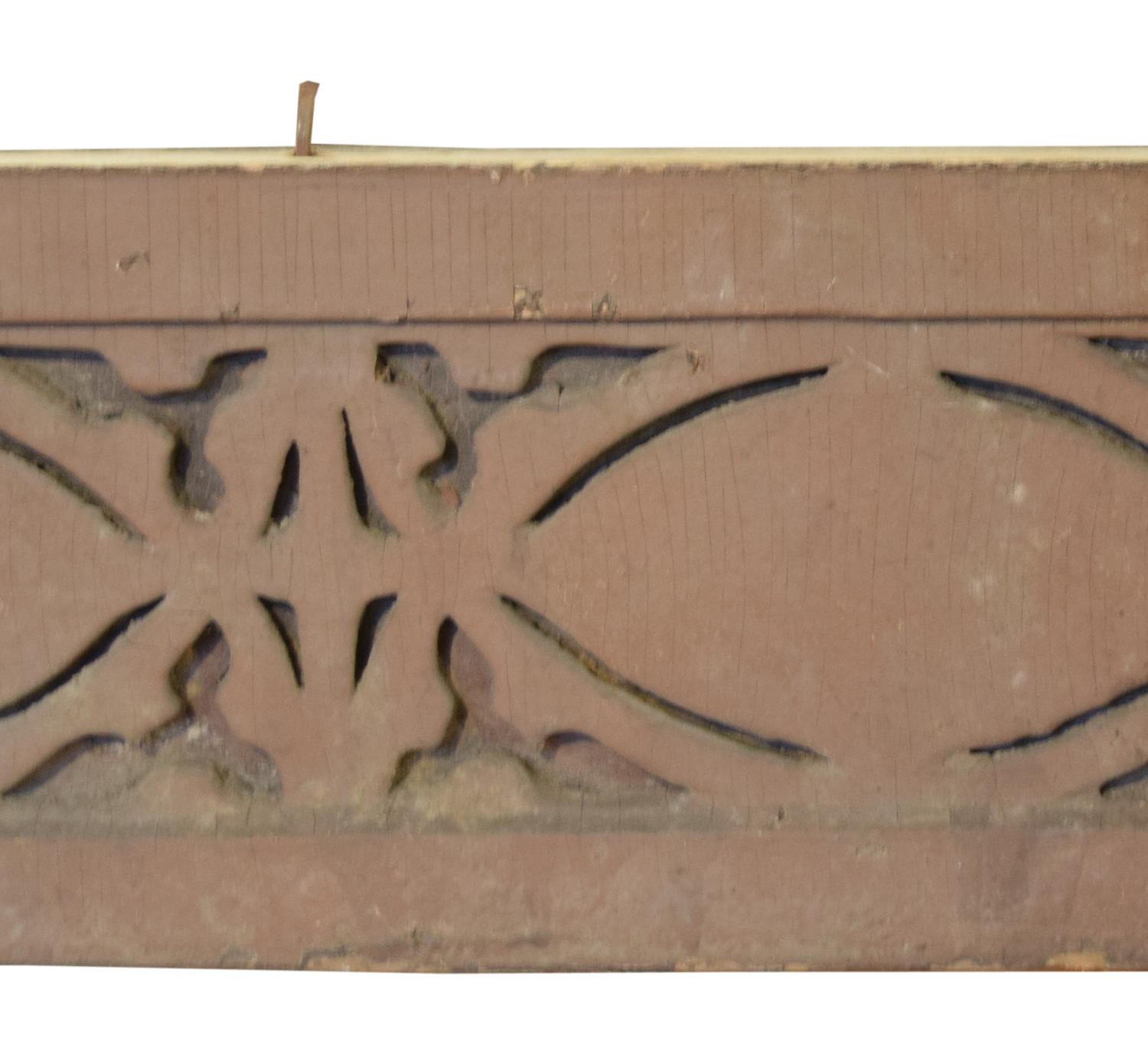 A Sullivan Designed Pine Panel from the James Charnley House by Adler & Sullivan 35" W x 3" D x 8.25" H — United States, 1892