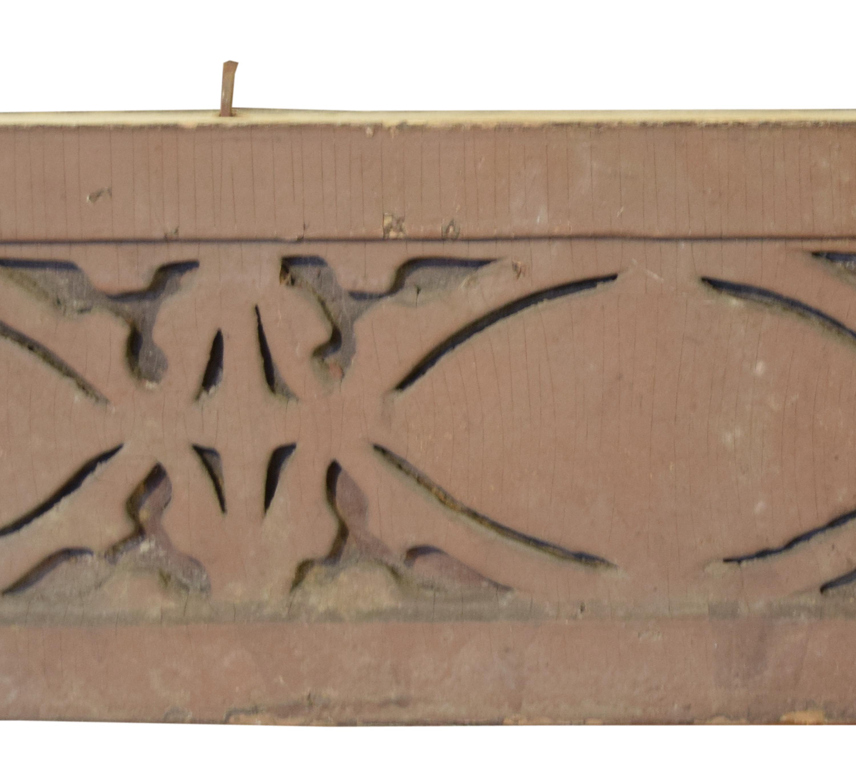 A Sullivan Designed Pine Panel from the James Charnley House by Adler & Sullivan 35" W x 3" D x 8.25" H — United States, 1892