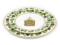 A Set of Pierre Frey for Limoges Les Gloriettes Porcelain Dinner and Salad Plates