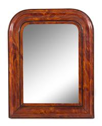 A Louis Philippe Faux Grained Mirror Height 27 x width 21 inches. — MID-19TH CENTURY