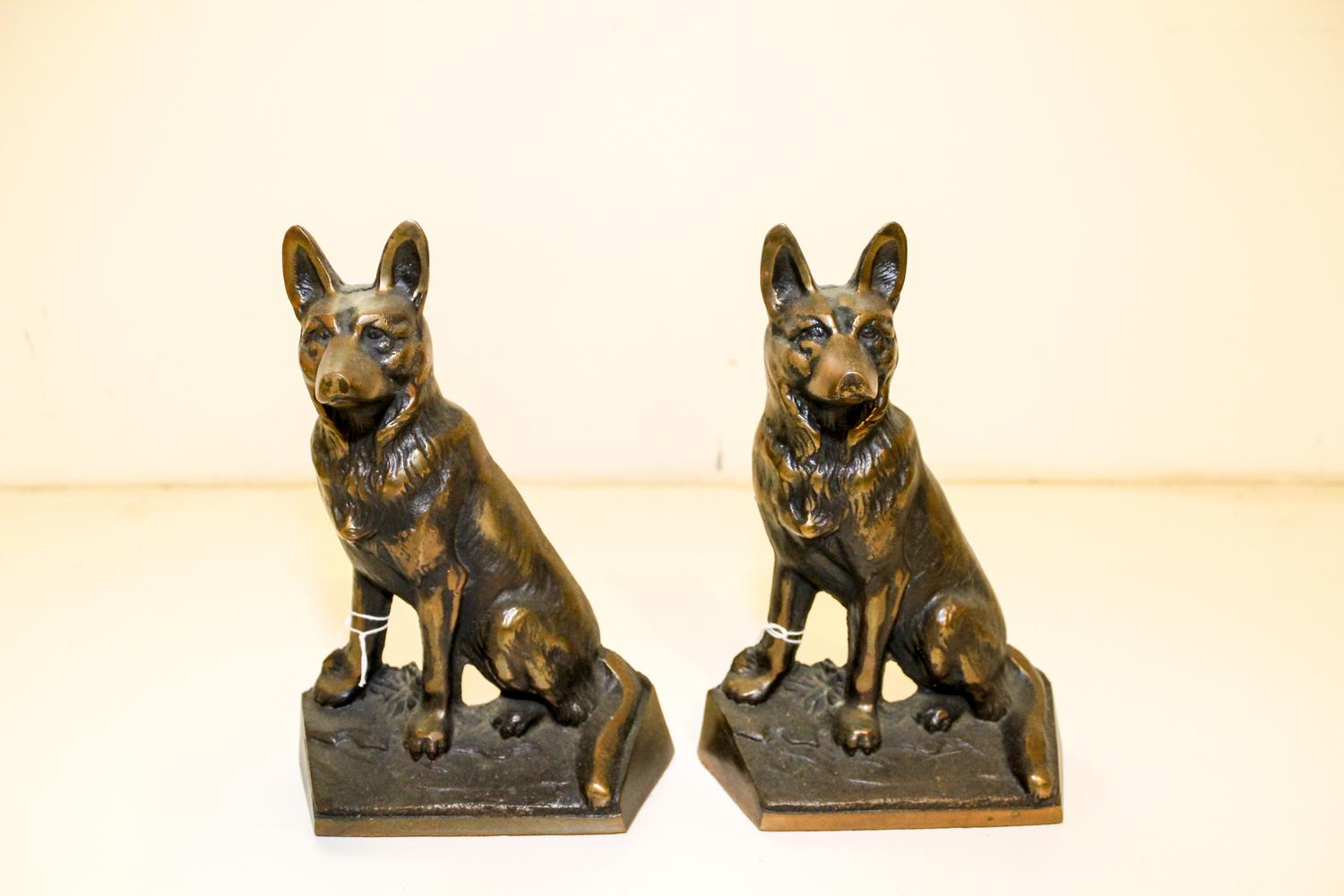 A Pair of Victorian Cast Iron Doorstops Height 9 1/4 inches.
