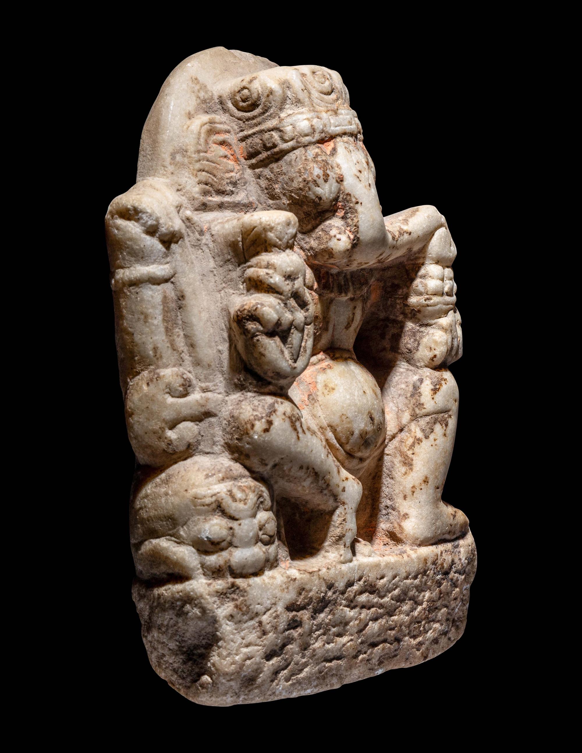 An Indian Marble Sculpture of Ganesh