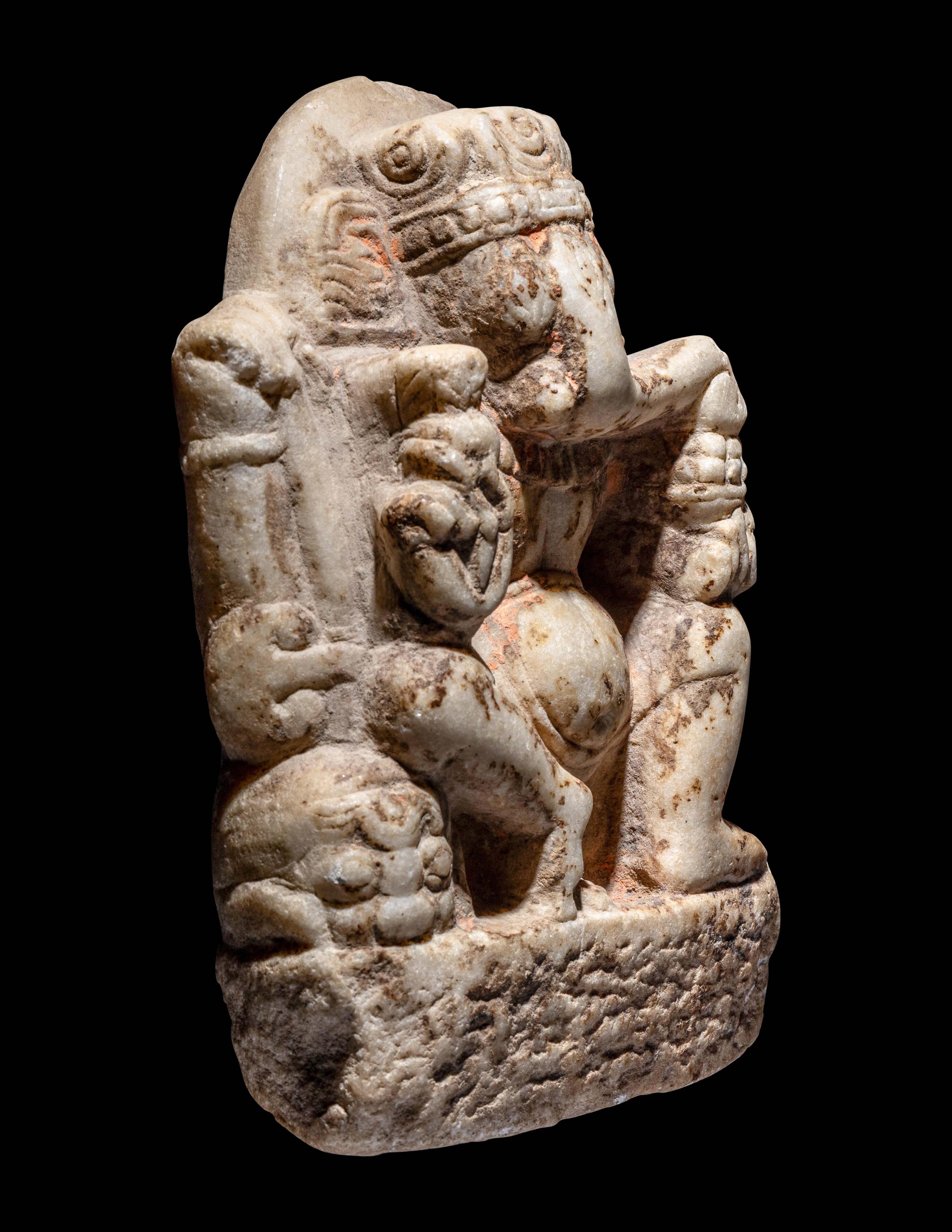An Indian Marble Sculpture of Ganesh
