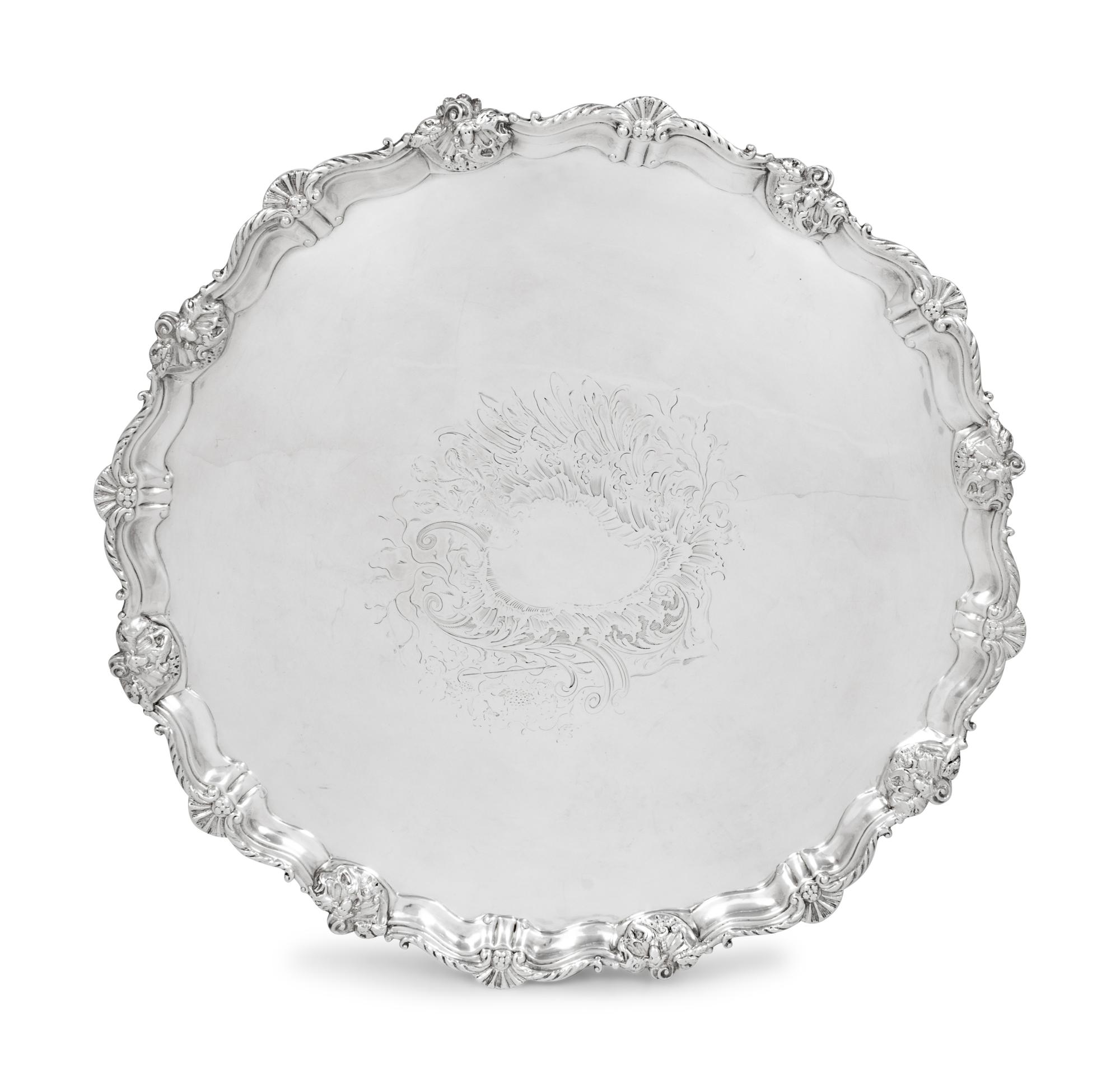 A Large George II Silver Salver
