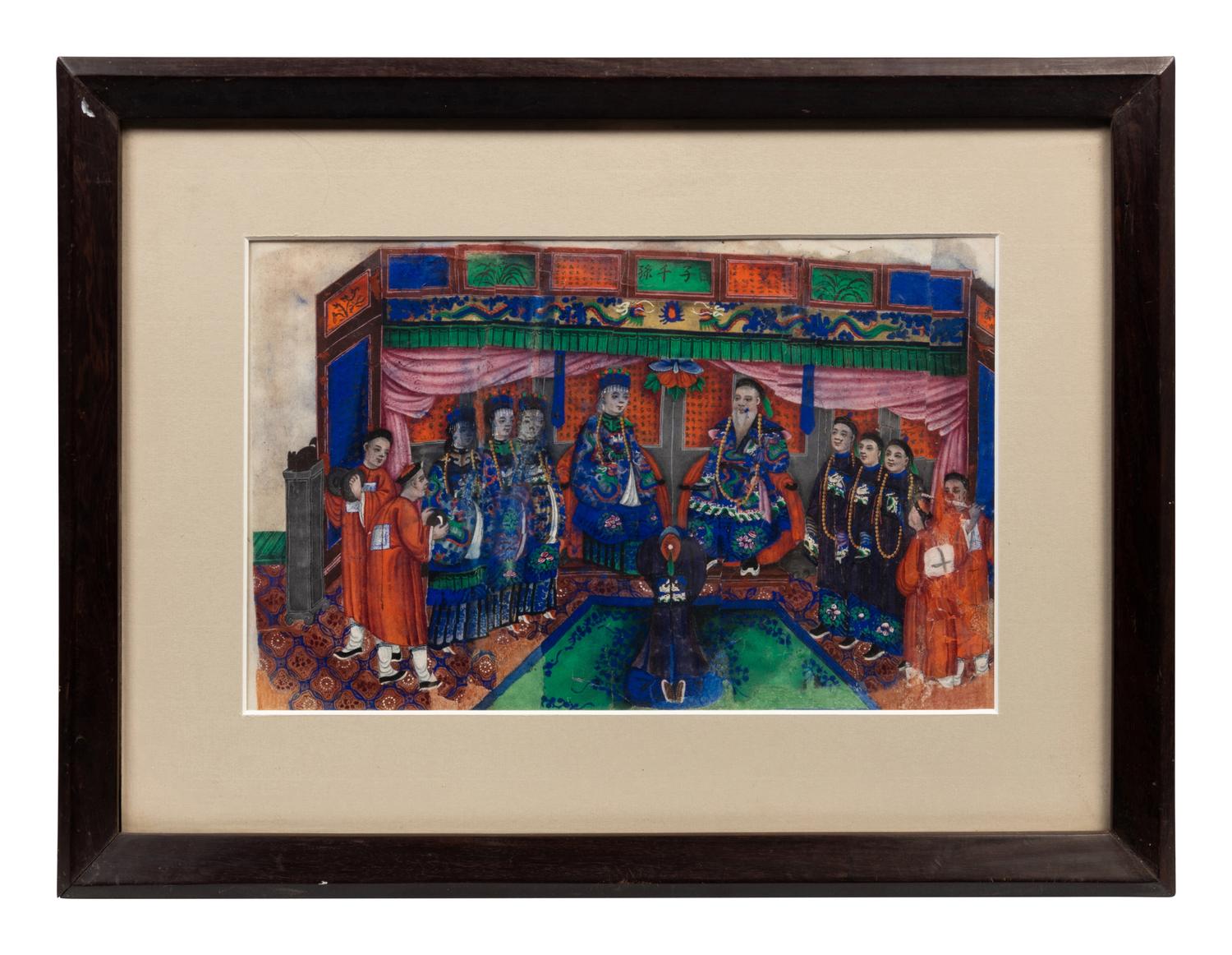 A Group of Twelve Chinese Export Pith Paintings