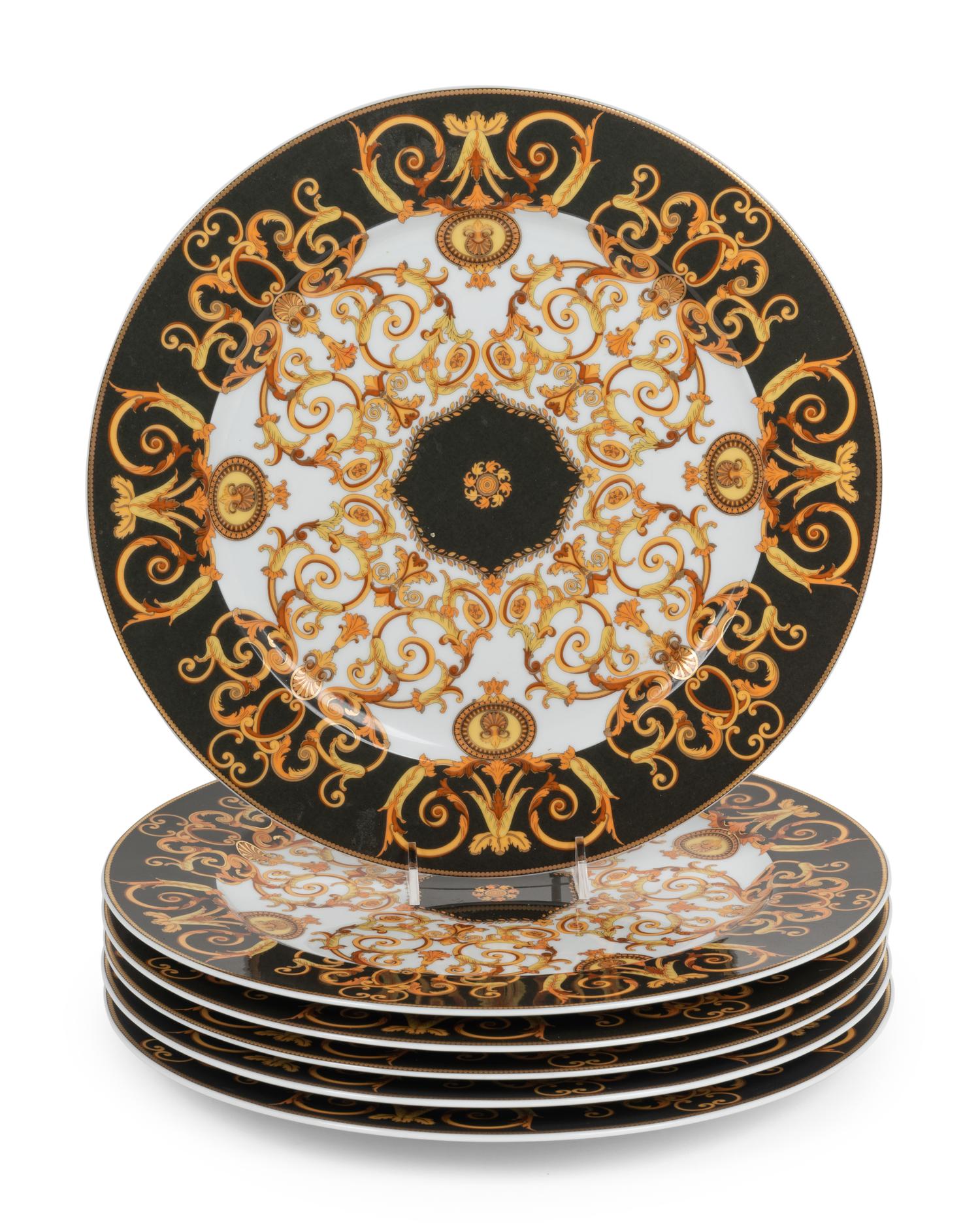 A Group of Versace Porcelain Barocco Tableware