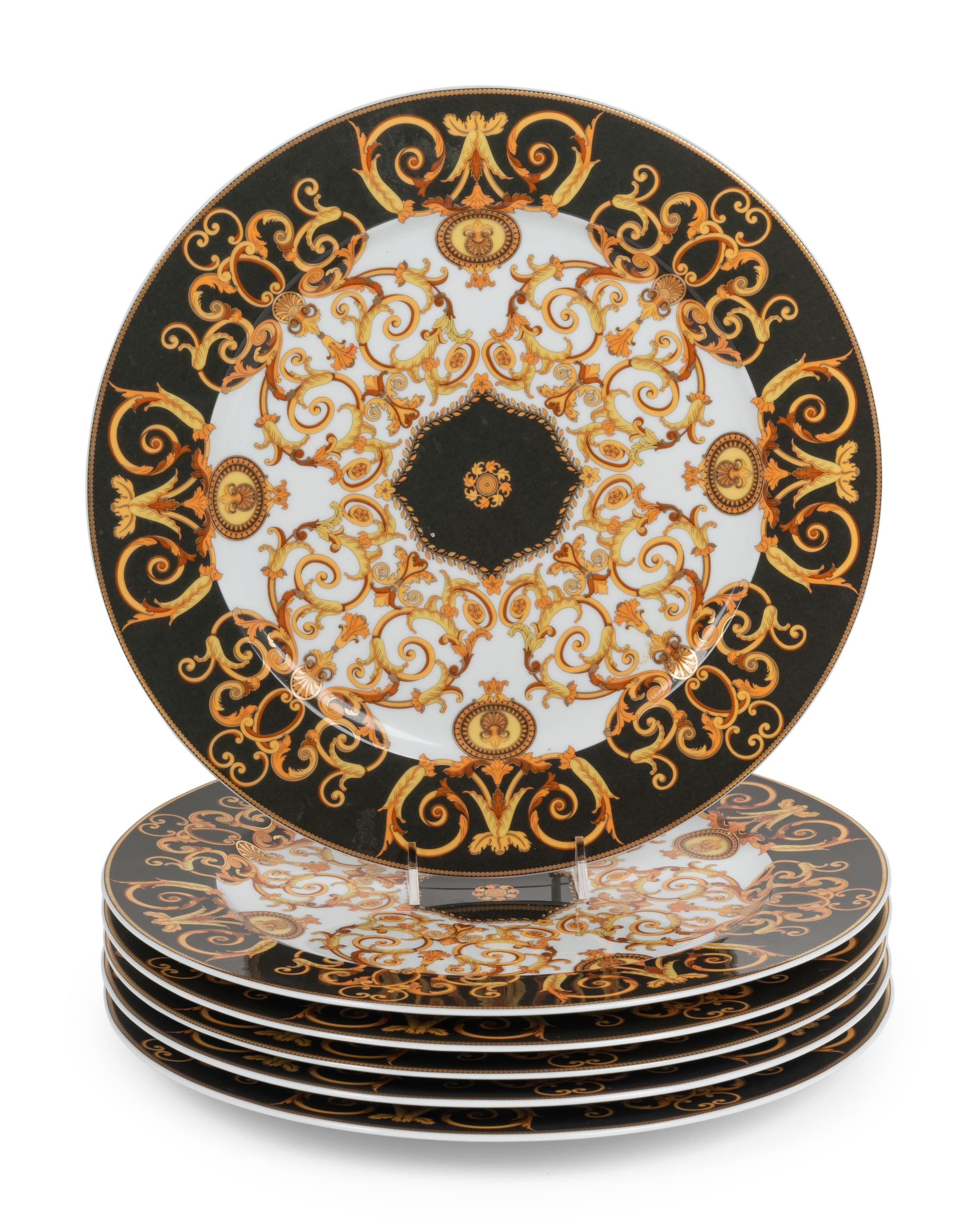 A Group of Versace Porcelain Barocco Tableware