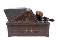 A Tabletop Gem Stenciled Wood Roller Organ