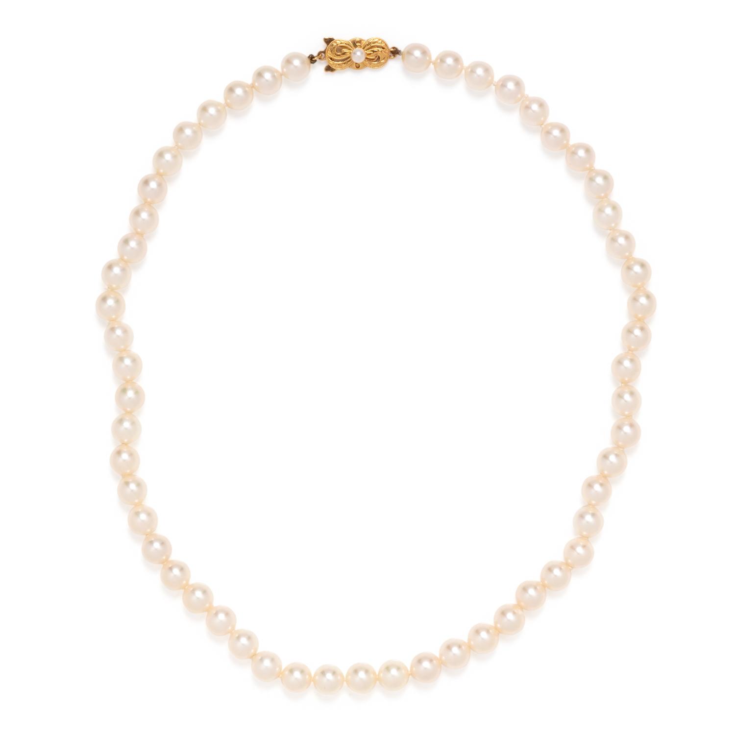 MIKIMOTO, CULTURED PEARL NECKLACE