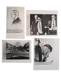 [KING, Martin Luther, Jr. (1929-1968)]. A group of 4 press photographs associated with the assassination of Martin Luther King, Jr., incl. views of his assassin James Earl Ray.