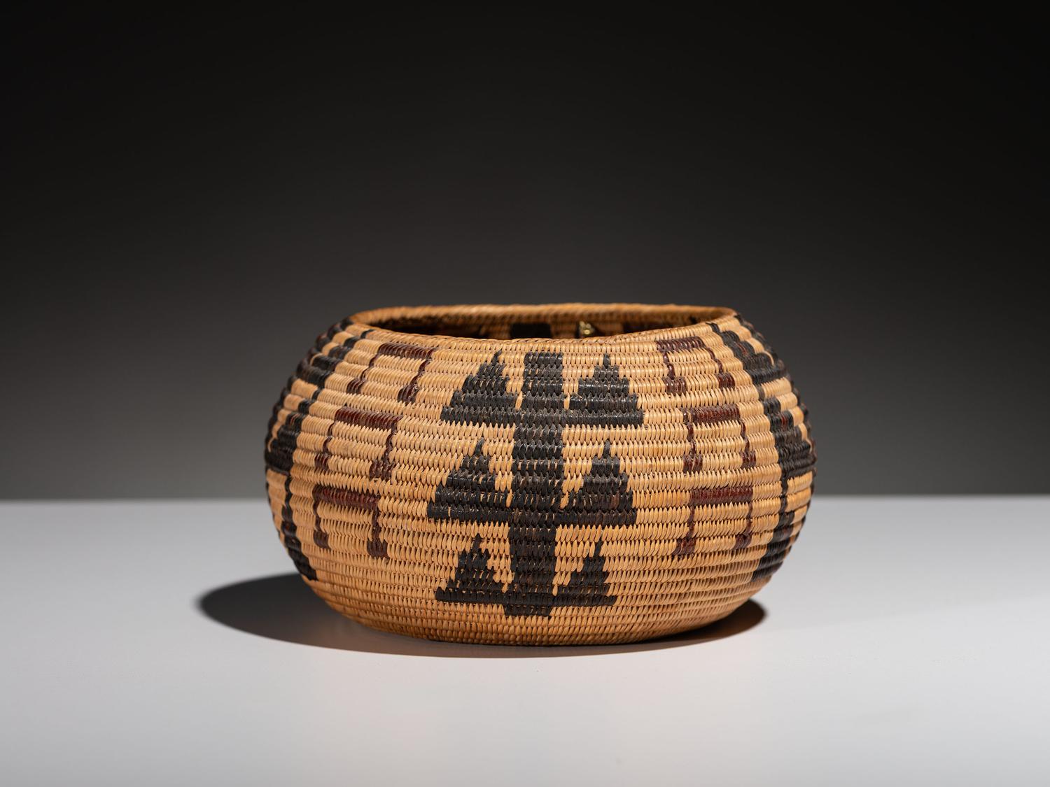 Mono Lake Paiute Polychrome Basket