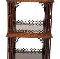 A Chinese Chippendale Style Mahogany Whatnot