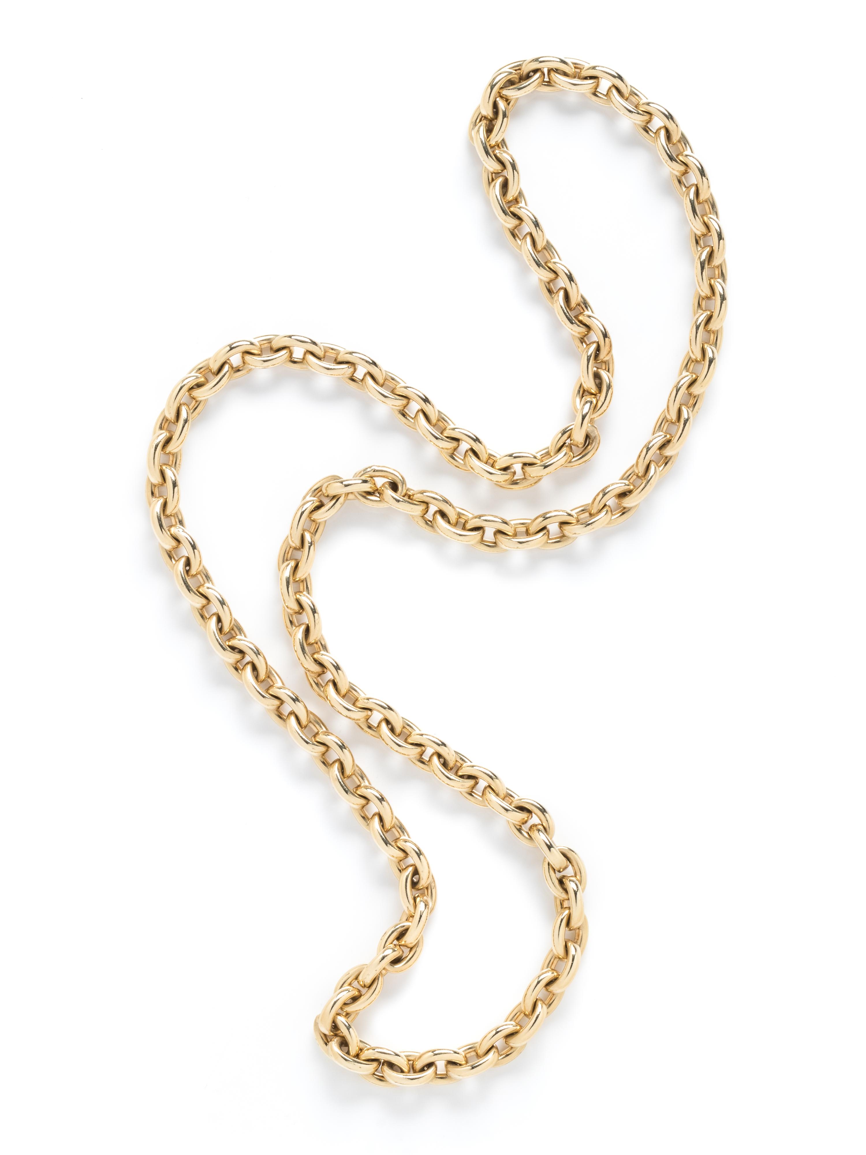 YELLOW GOLD LONGCHAIN NECKLACE