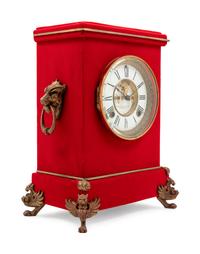 An Ansonia Florentine Plush Mantel Clock