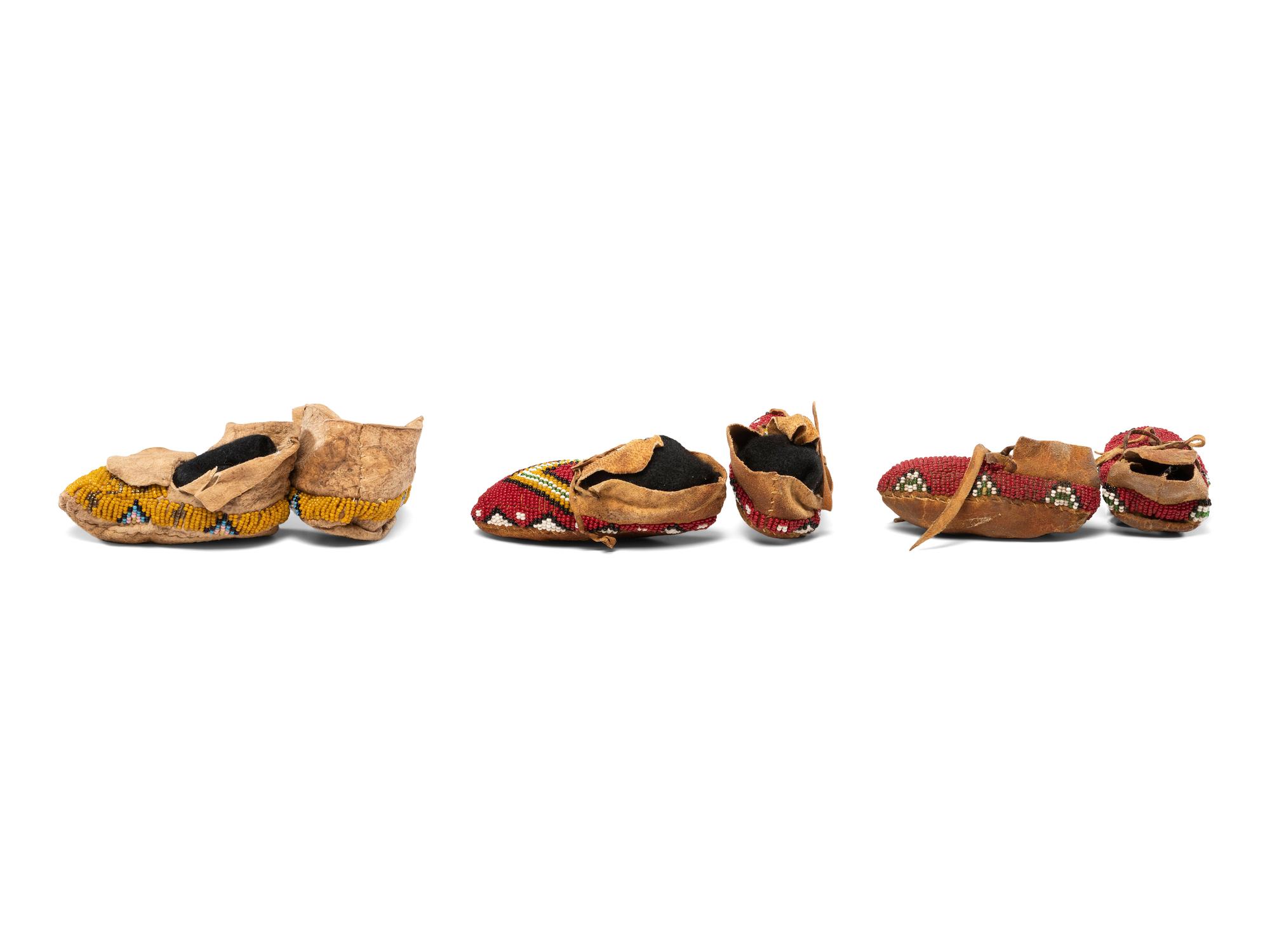 Collection of Plains Child's Moccasins