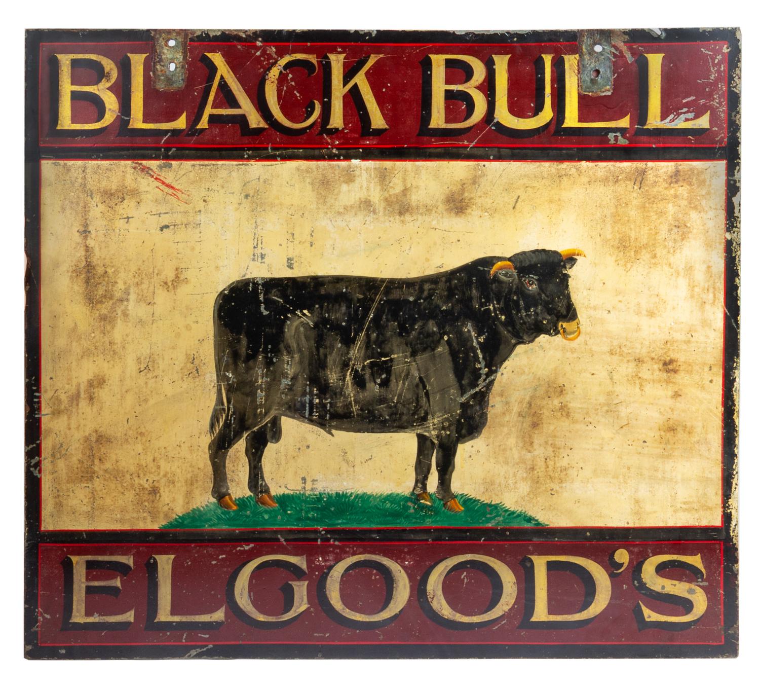 A Painted Metal Butcher's Sign Height 36 x width 32 inches. — LATE 19TH/EARLY 20TH CENTURY