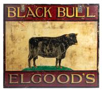 A Painted Metal Butcher's Sign Height 36 x width 32 inches. — LATE 19TH/EARLY 20TH CENTURY