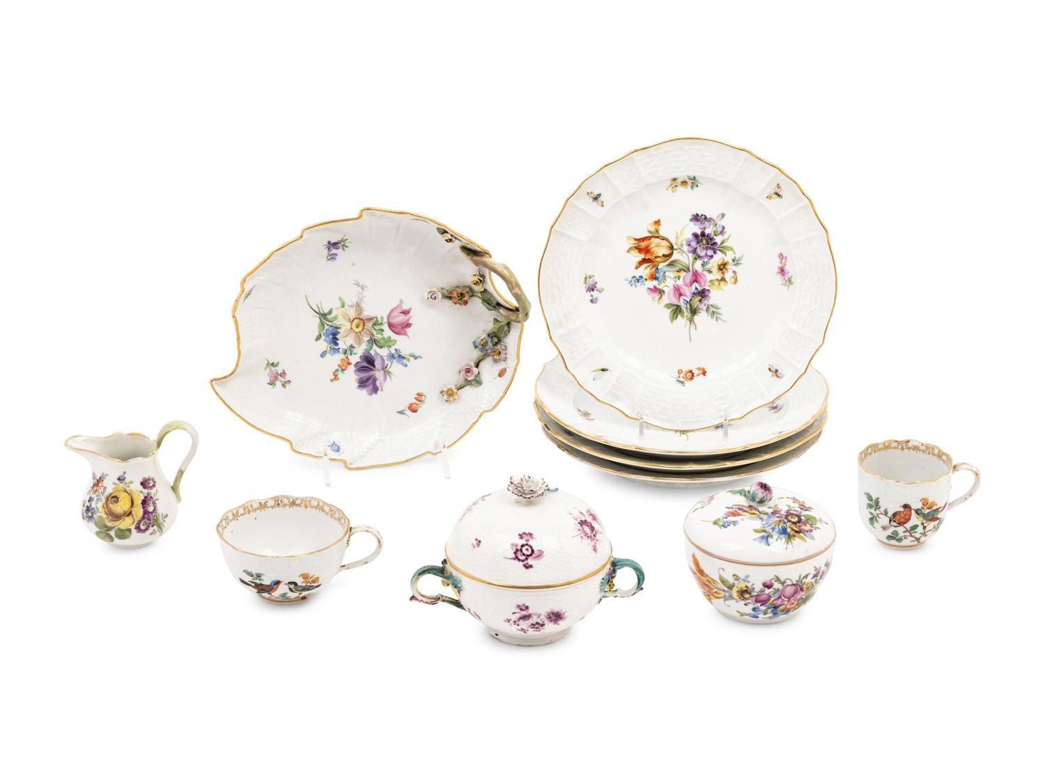 A Set of Meissen Porcelain Plates