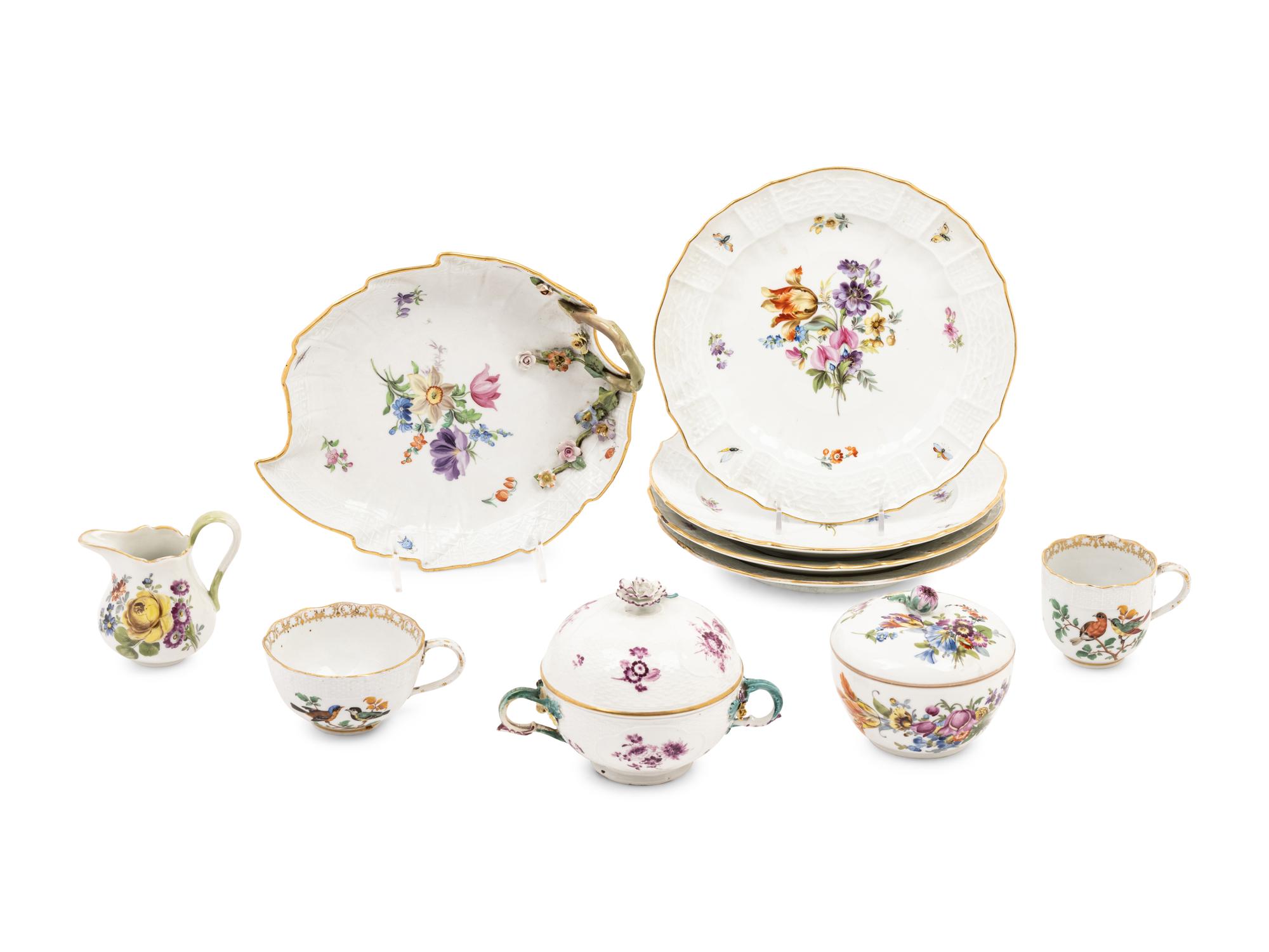 A Set of Meissen Porcelain Plates