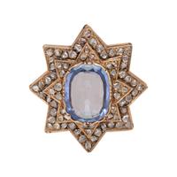 ANTIQUE, SAPPHIRE AND DIAMOND PENDANT/BROOCH