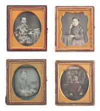 [EARLY PHOTOGRAPHY]. 29 sixth plate daguerreotypes of children.