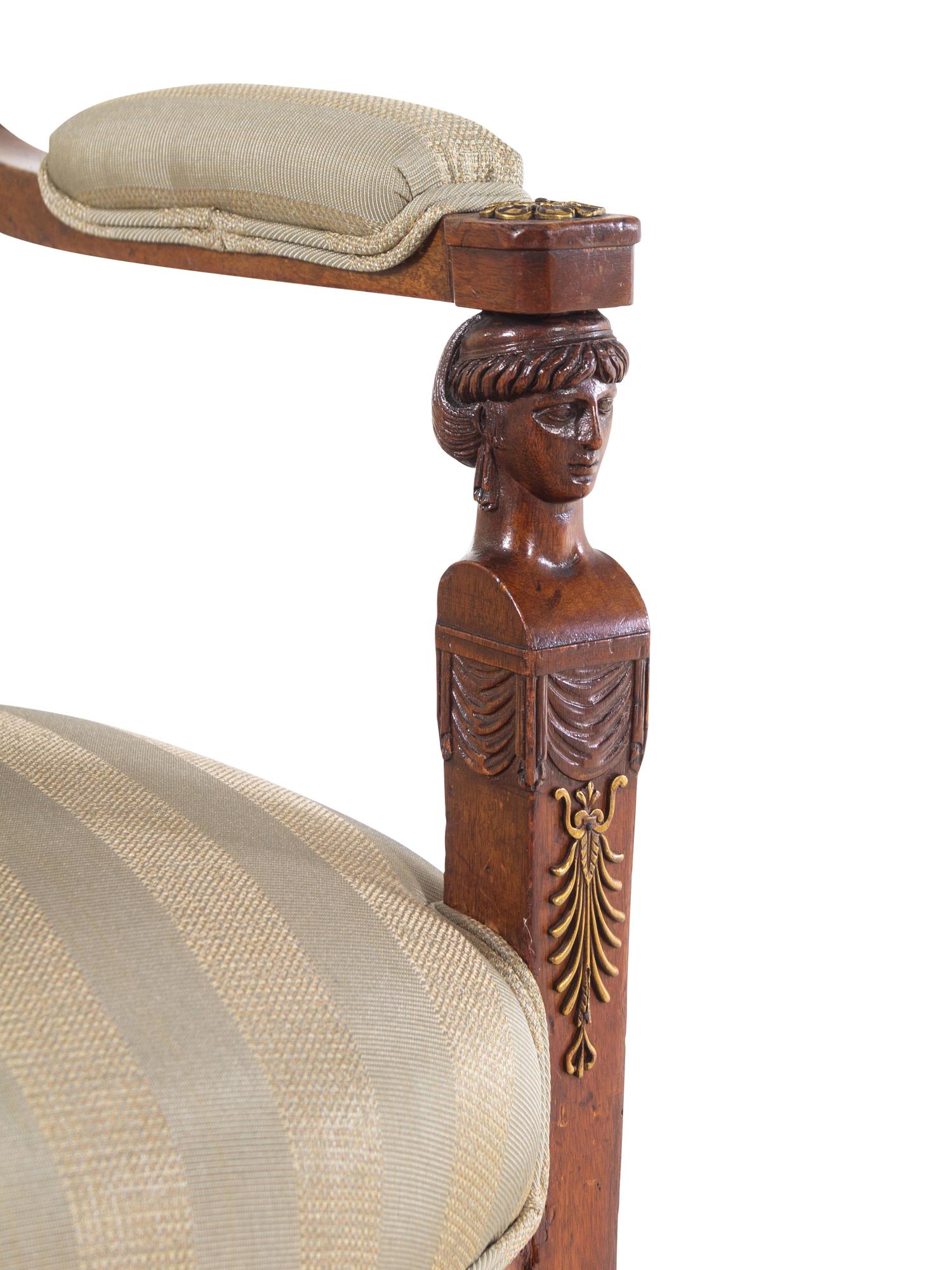 A Pair of Empire Style Fauteuil