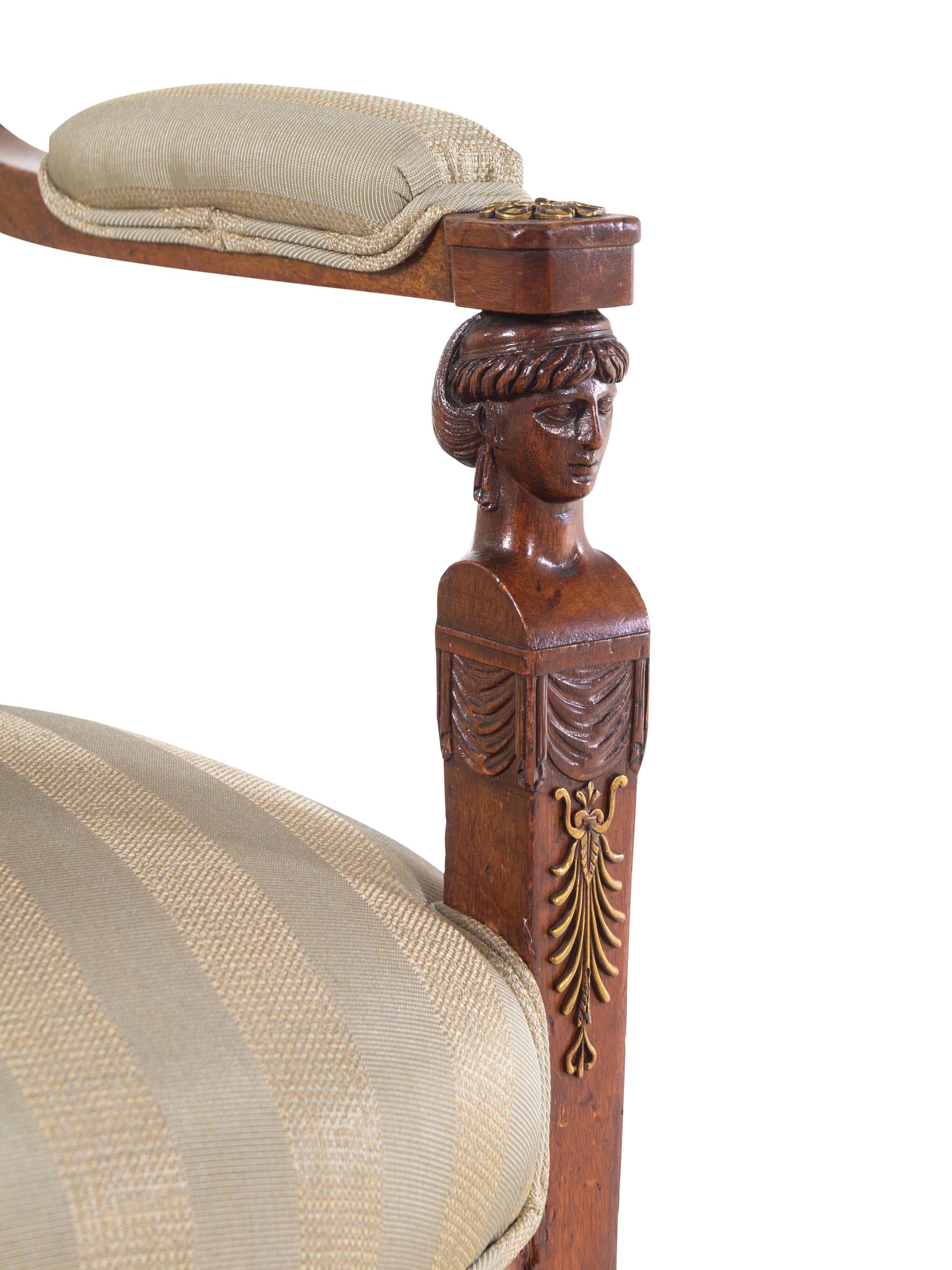 A Pair of Empire Style Fauteuil