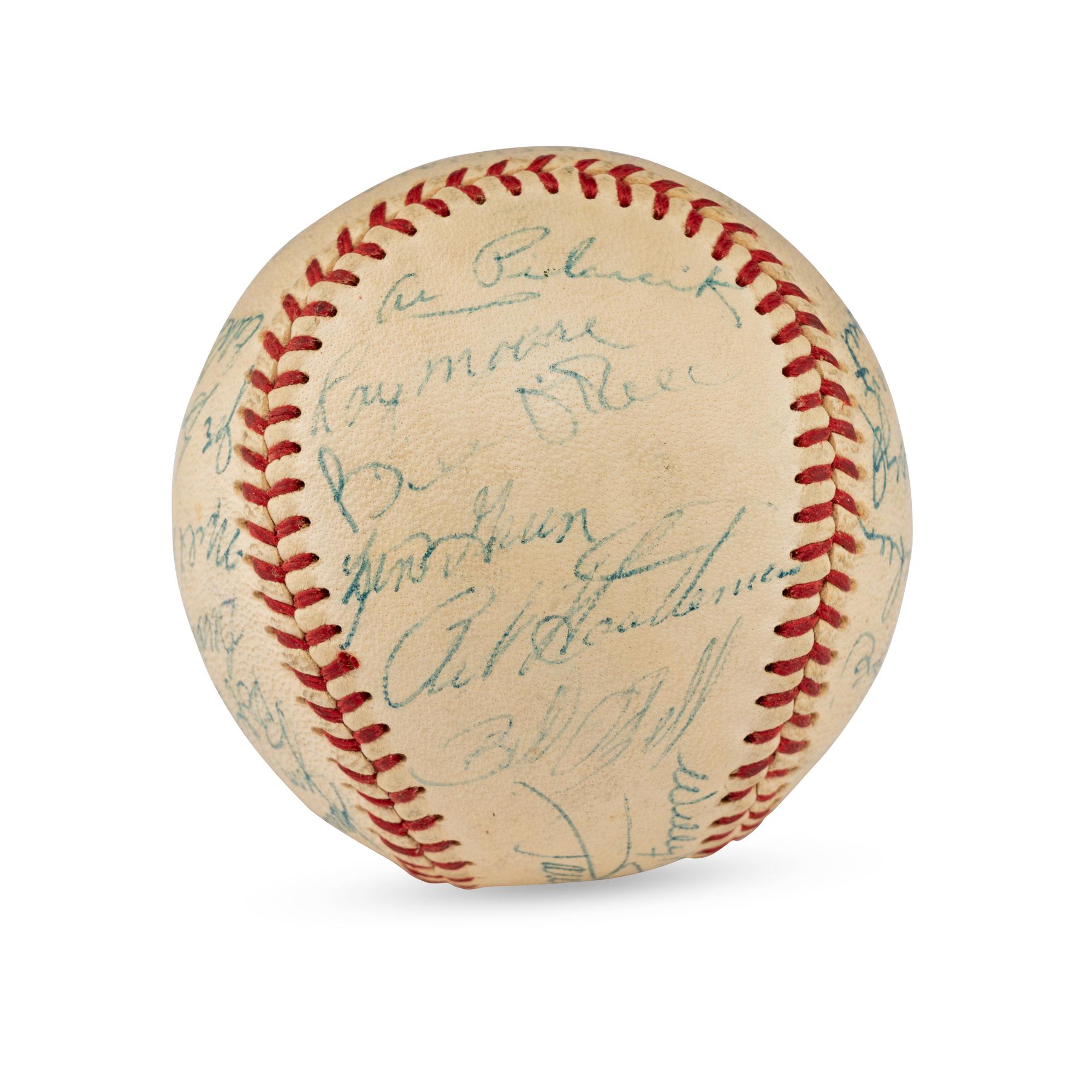 A 1957 Baltimore Orioles Team Signed Autograph Baseball