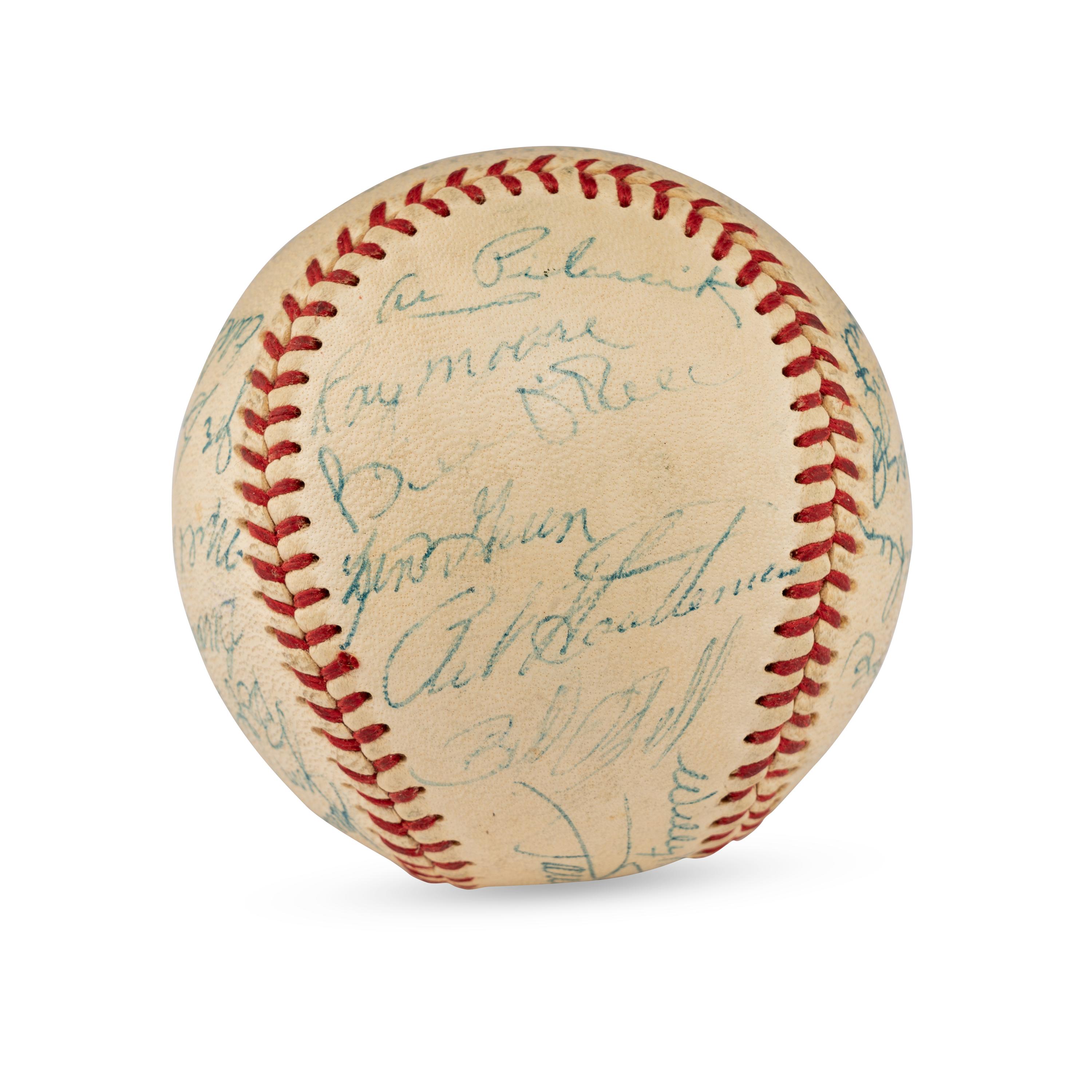 A 1957 Baltimore Orioles Team Signed Autograph Baseball