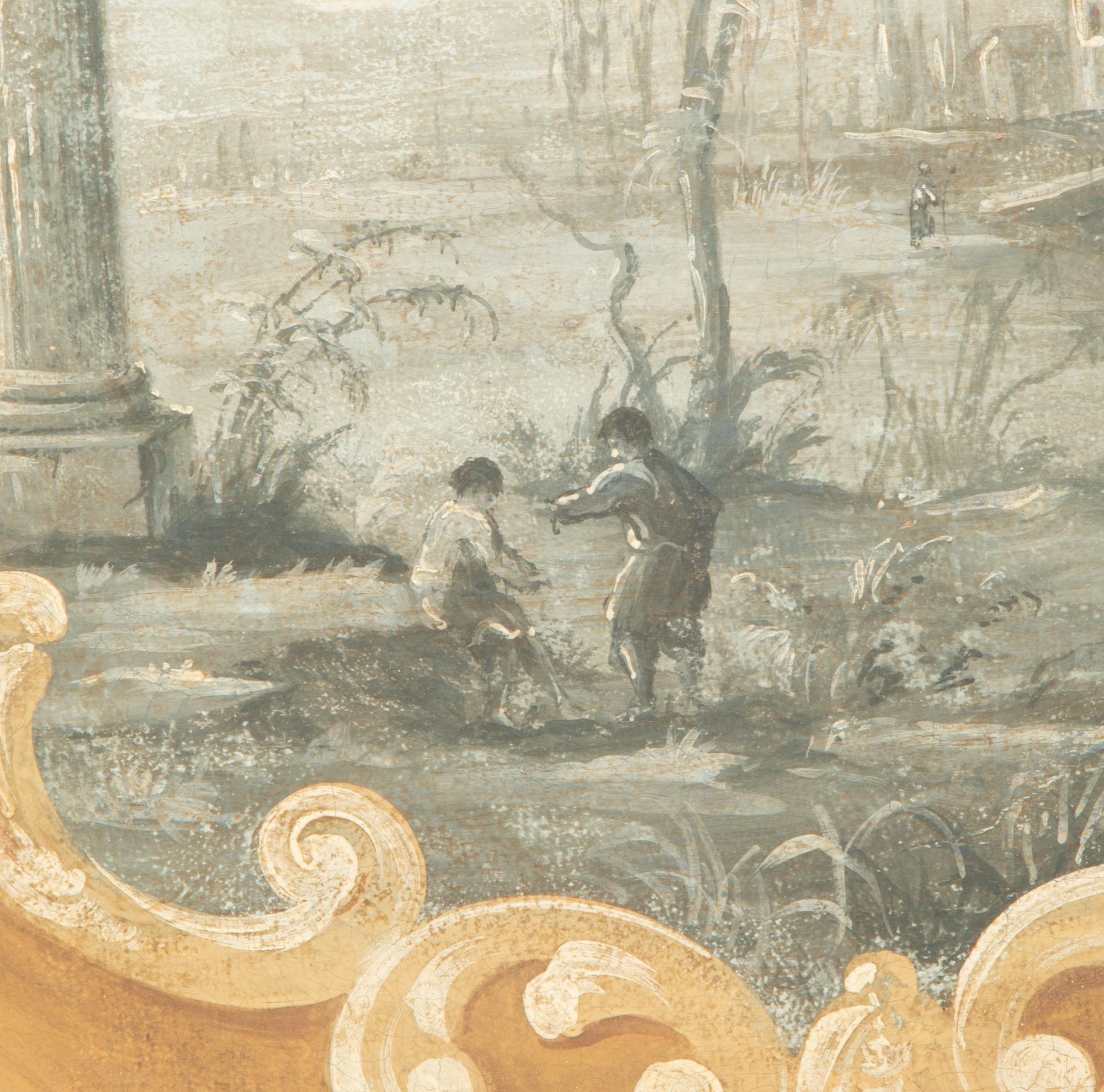 A Pair of Italian Capriccio Painted Wall Appliques