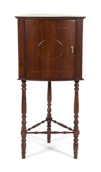 An American Mahogany Corner Cabinet Height 50 inches.