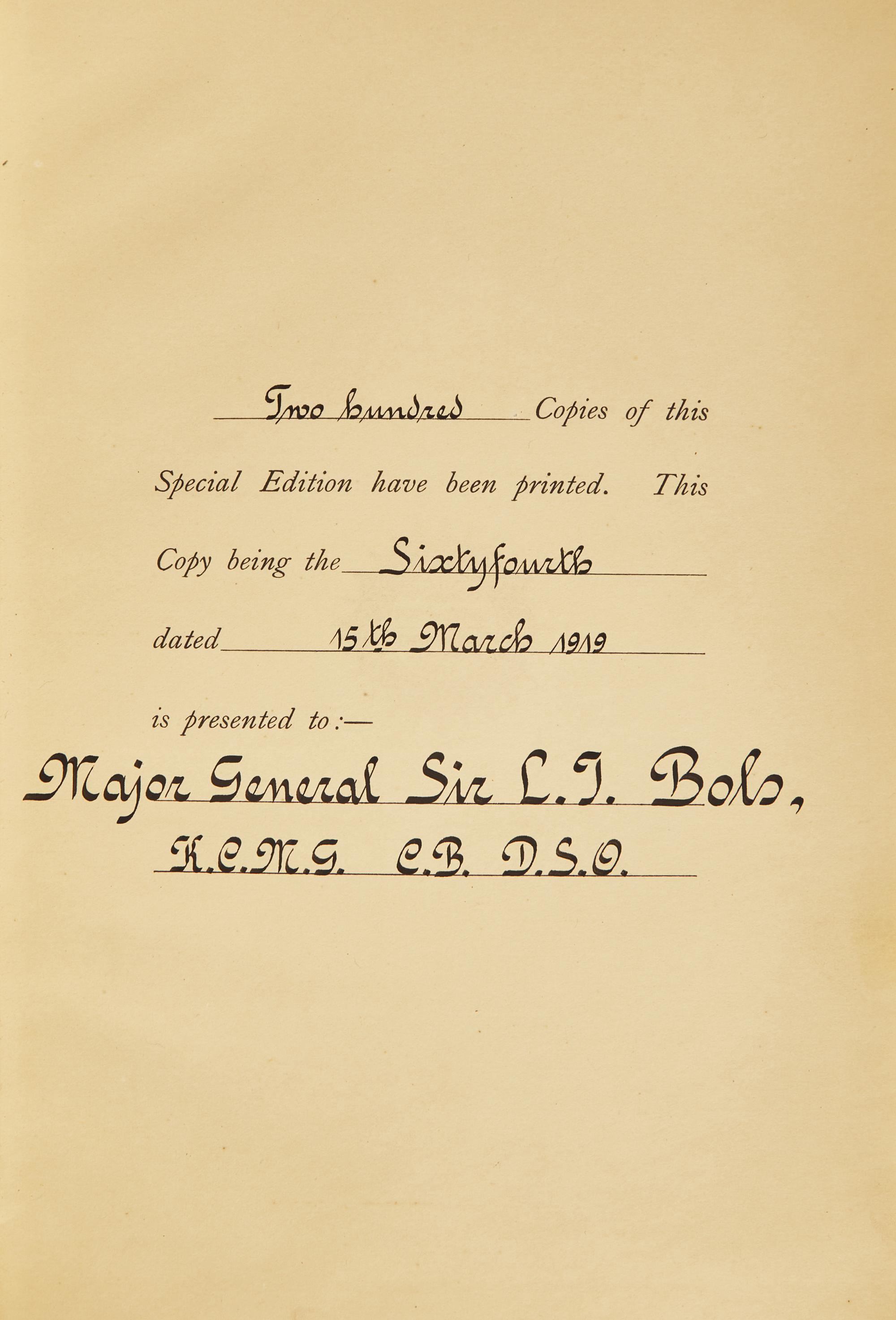 [Literature] (Lawrence, T.E., and Sir Ernest Macleod Dowson). A Short Note on the Design and Issue of Postage Stamps Prepared by the Survey of Egypt for His Highness Husein Emir & Sherif of Mecca & King of the Hejaz