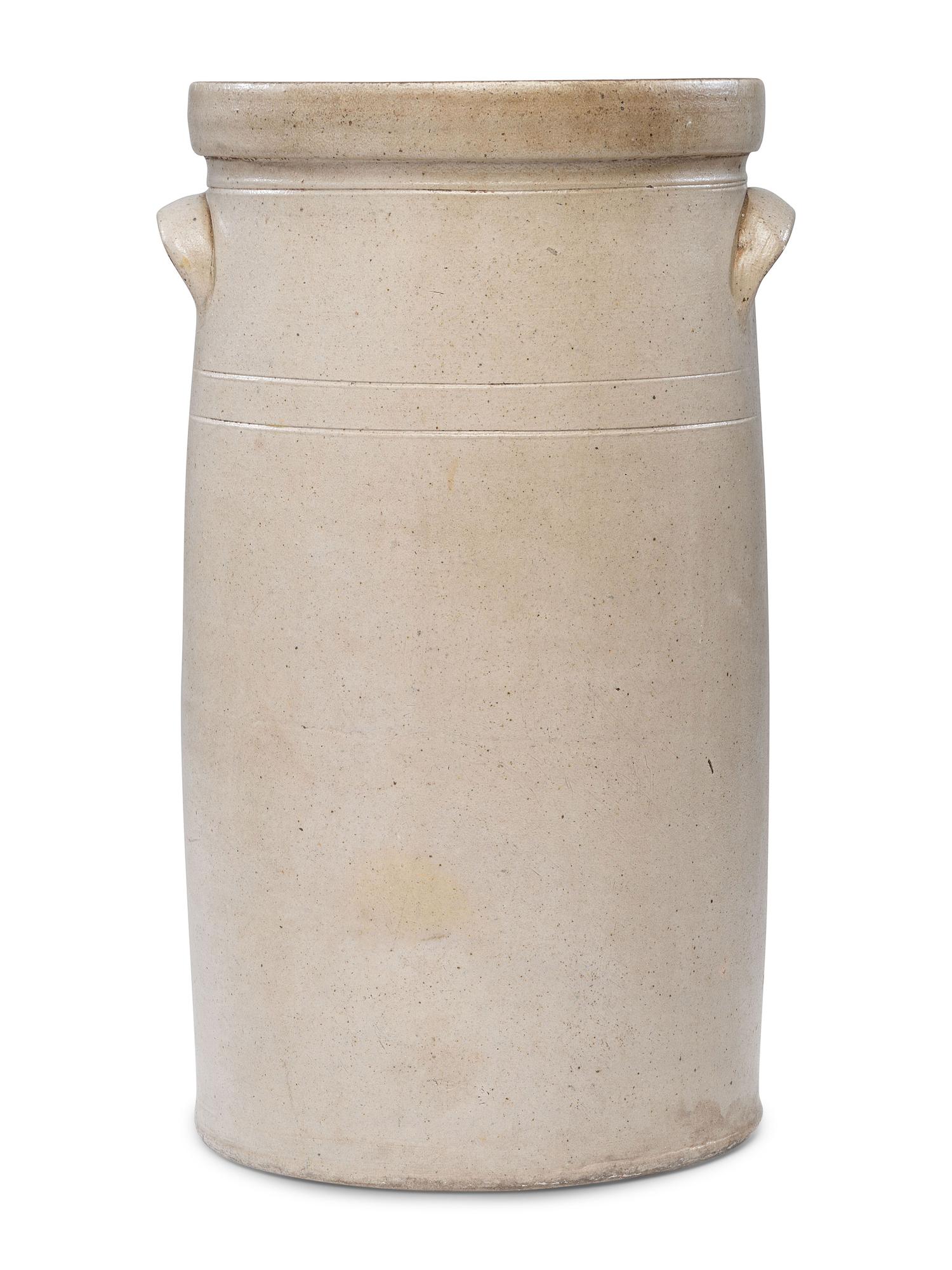 A William Rowley Four Gallon Cobalt Decorated Churn