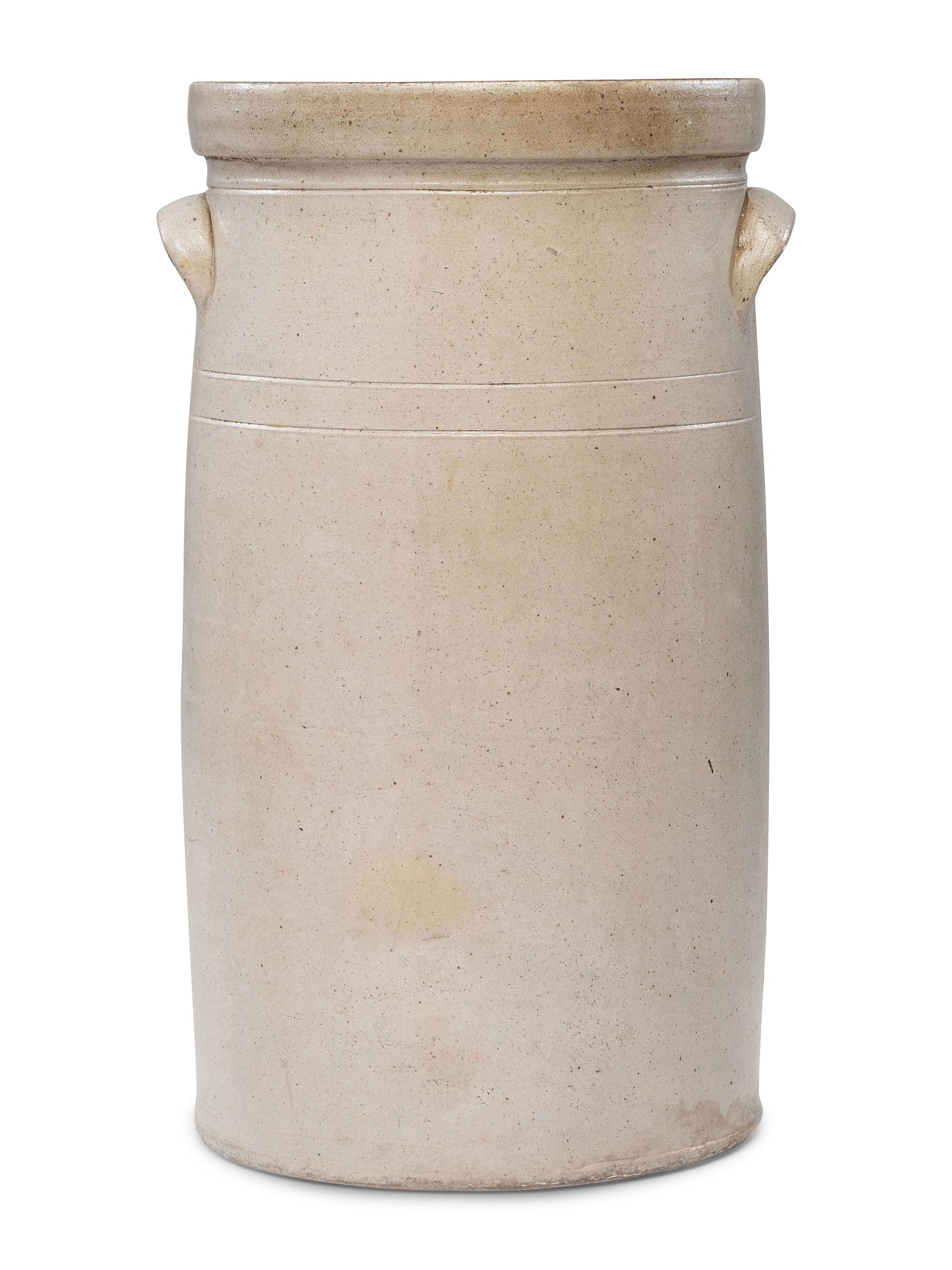 A William Rowley Four Gallon Cobalt Decorated Churn