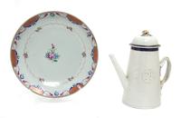 Two Articles of Chinese Export Porcelain Diameter of first 10 7/8 inches.