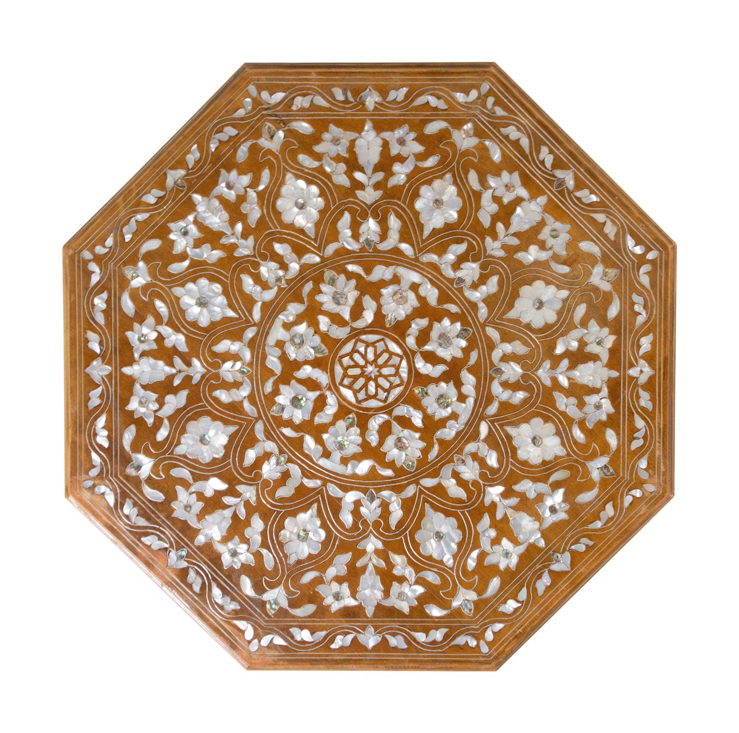 A Syrian Mother-of-Pearl Inlaid Side Table