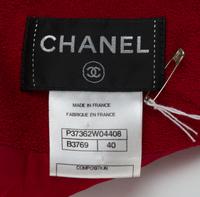 A Chanel Red Wool Dress, Size 40.