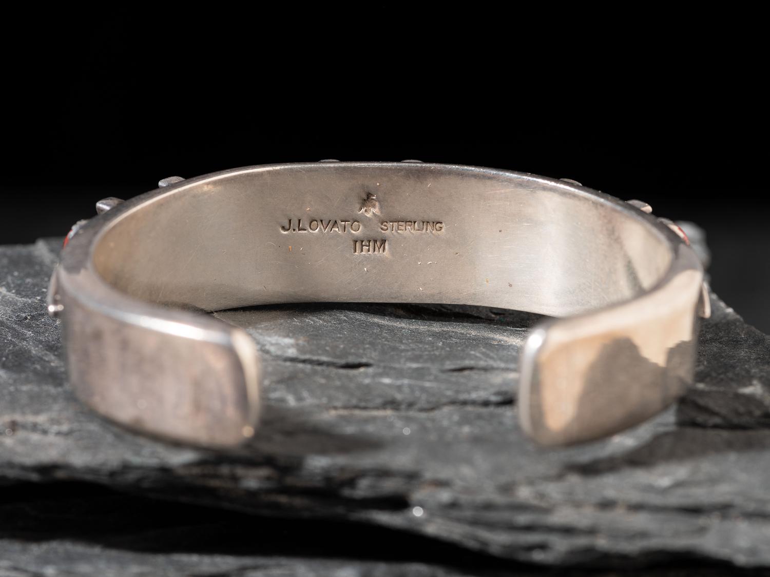 Sterling Silver and Coral Cuff Bracelet