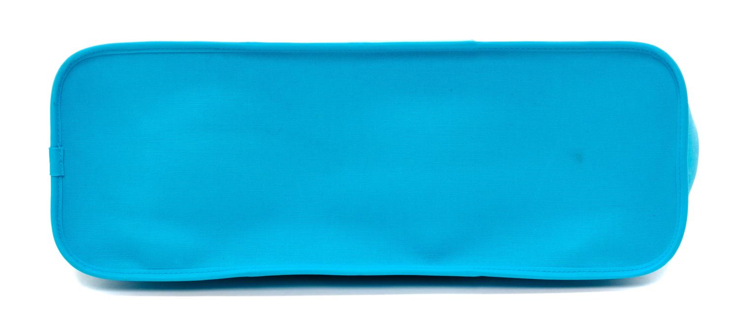 An Hermes Bleu Azteque Canvas Cabag Elan Tote, 10" x 14" x 5.5".
