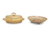 An American Silver-Gilt Entrée Dish and Cover and a Repoussé Bowl