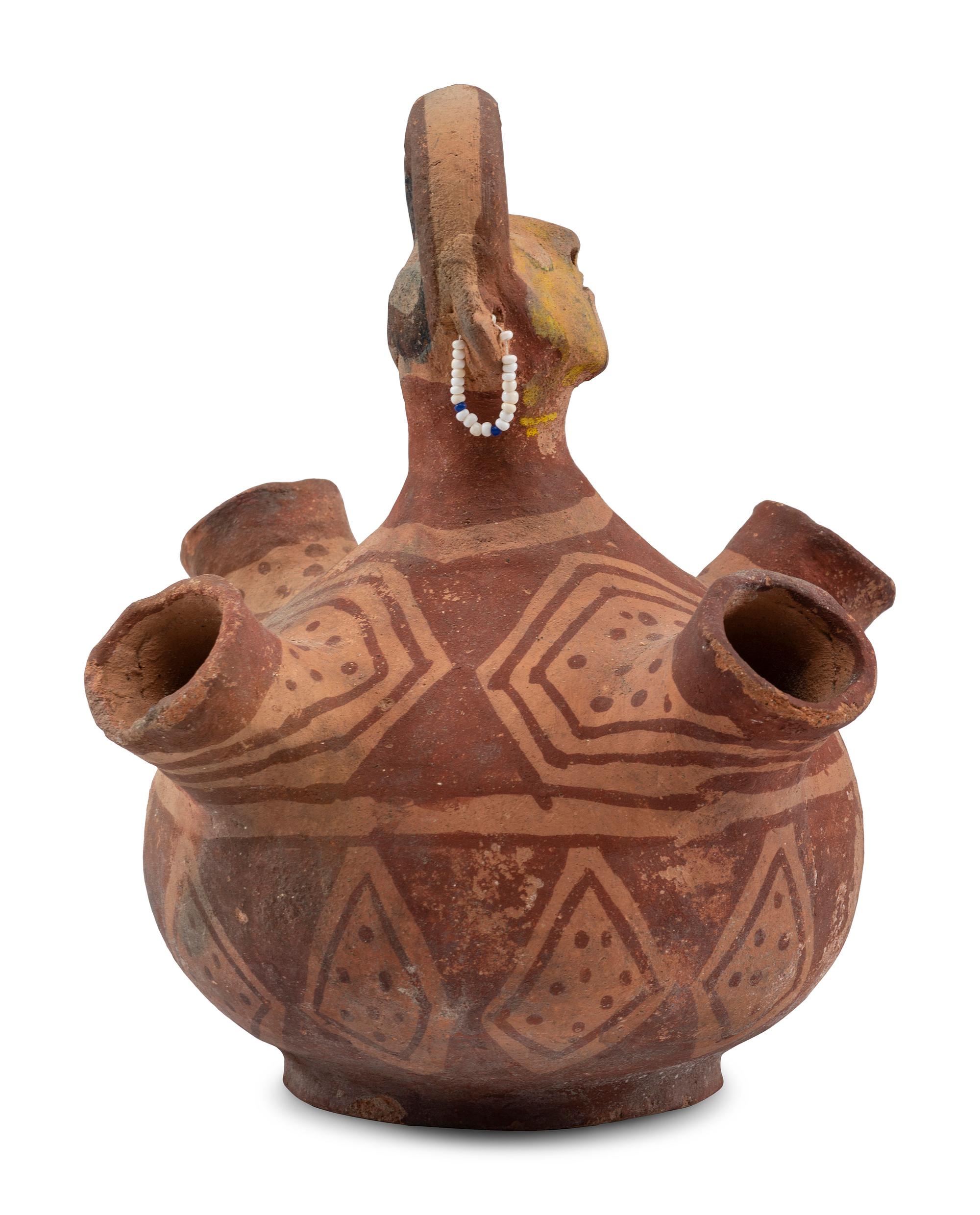Mojave Four-Spout Figural Pottery Jar