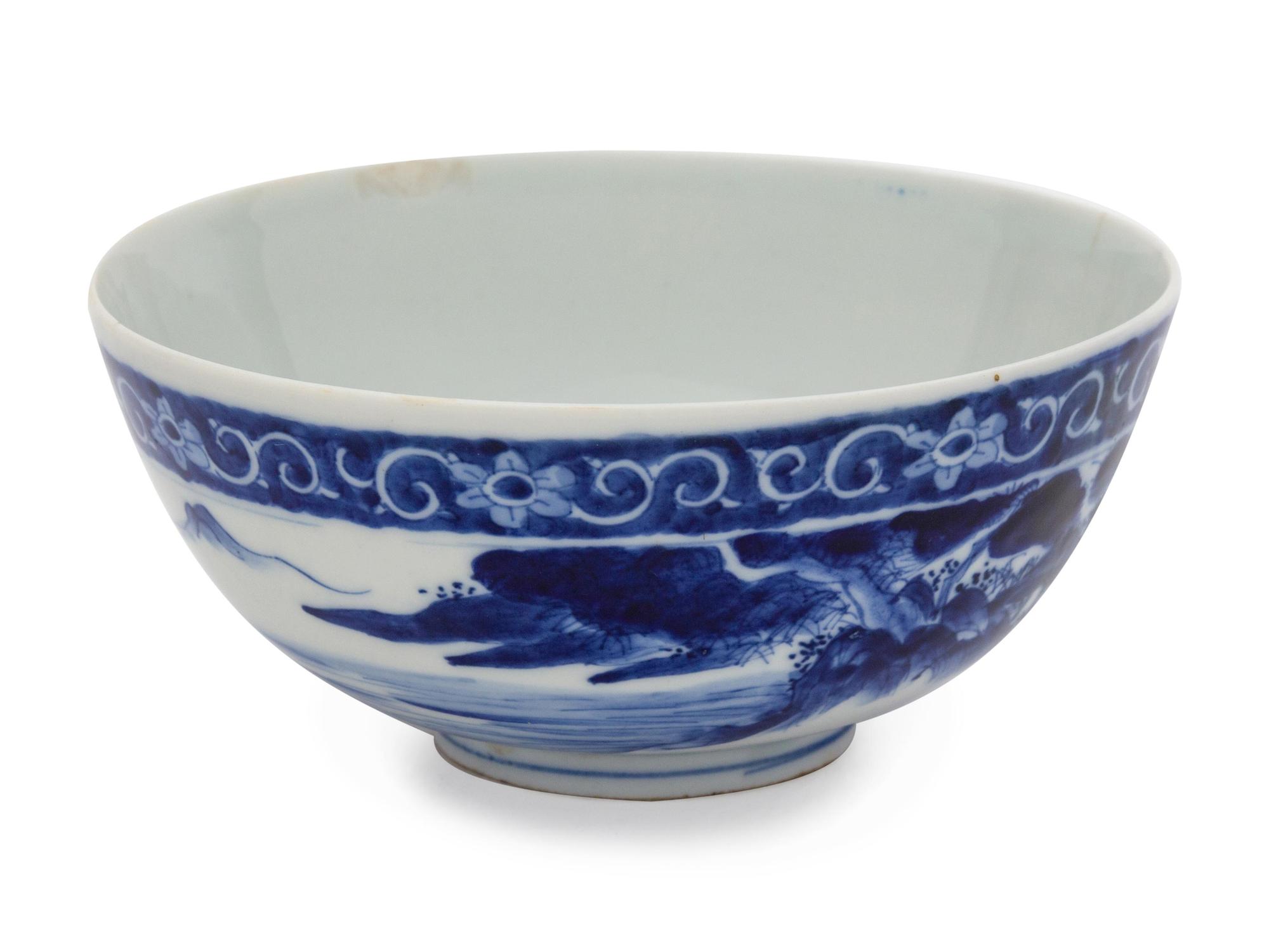 A Japanese Blue and White Porcelain Bowl