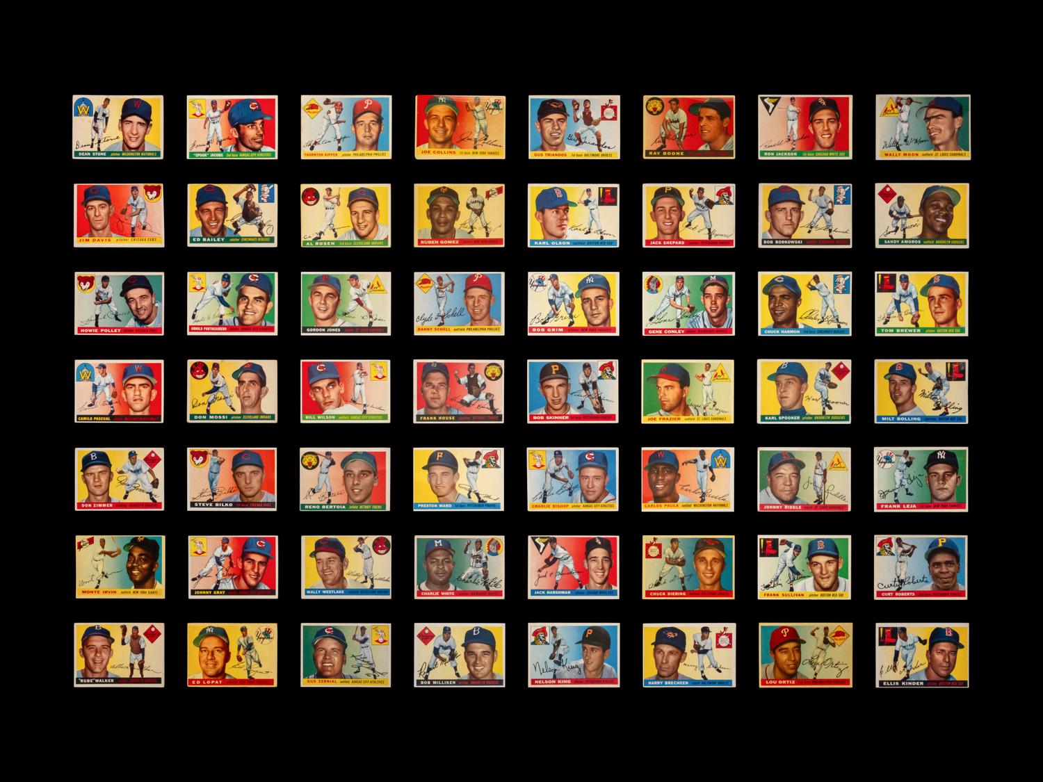 A Near Set of 1955 Topps Baseball Cards (198/206)
