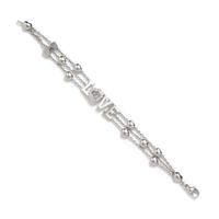 An 18 Karat White Gold and Diamond 'Happy Diamond LOVE' Bracelet, Chopard, 17.20 dwts.