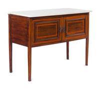 An Edwardian Style Marble-Top Cabinet