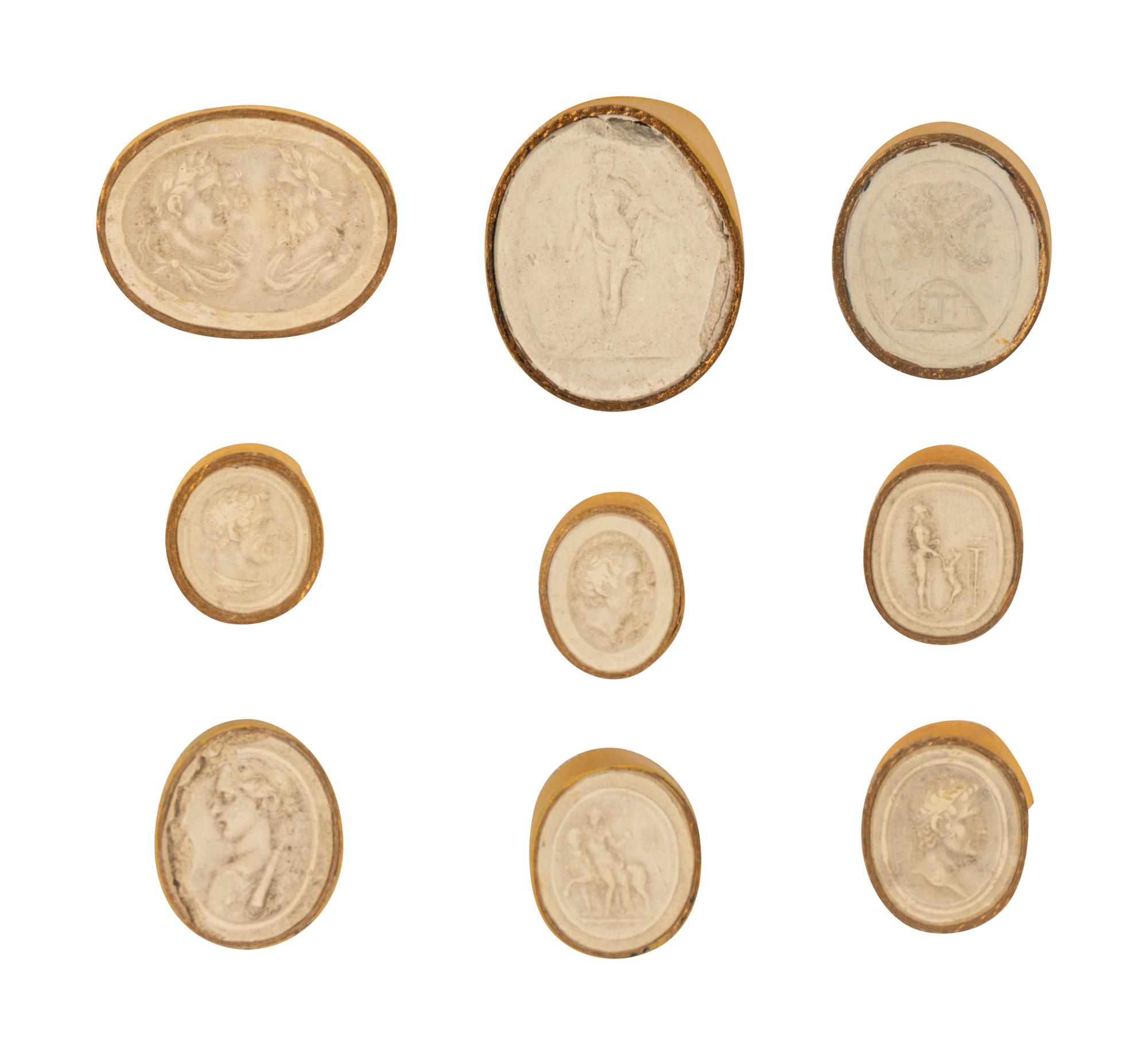 A Group of Three Grand Tour Plaster Intaglios