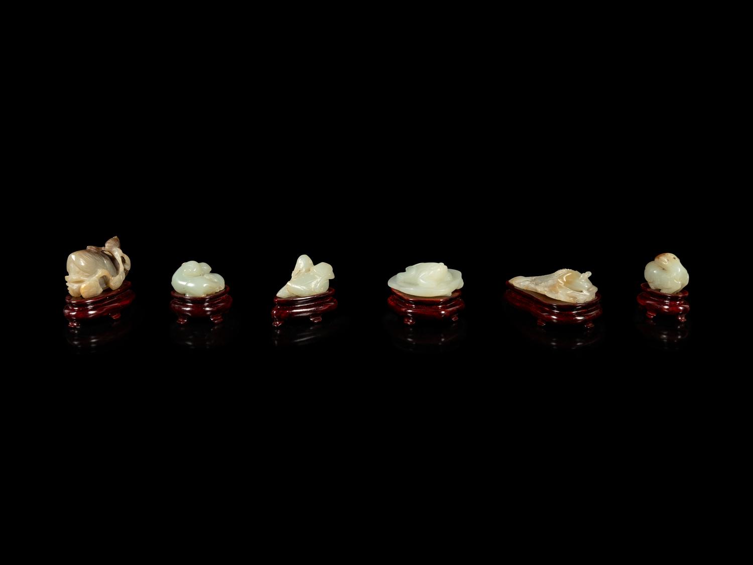 Six Chinese Jade Carvings of Animals