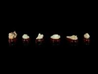 Six Chinese Jade Carvings of Animals