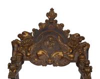 An Italian Painted and Parcel Gilt Savonarola Armchair