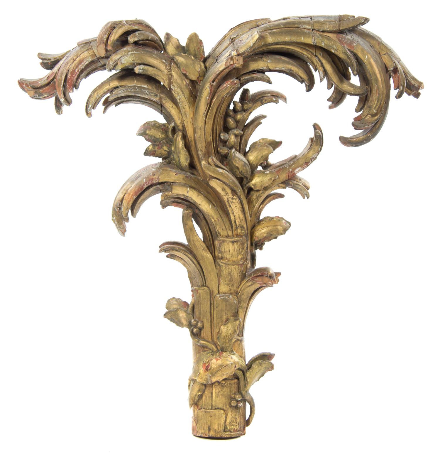 A French Giltwood Applique Height 29 1/2 x width 28 3/4 inches. — 19TH CENTURY